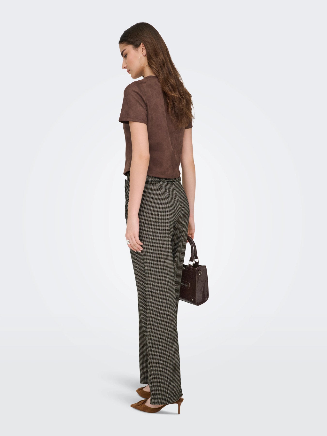 GEGGO Mid waist Wide Leg Fit Trousers