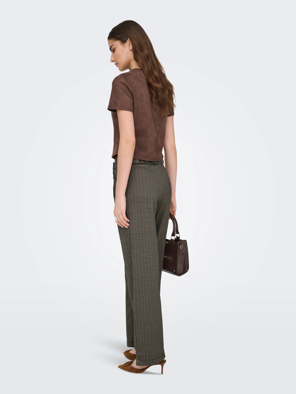 GEGGO Mid waist Wide Leg Fit Trousers