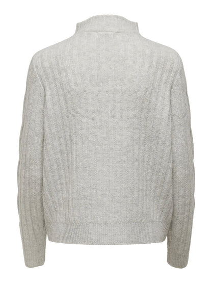 Andrea zipcable pullover knit