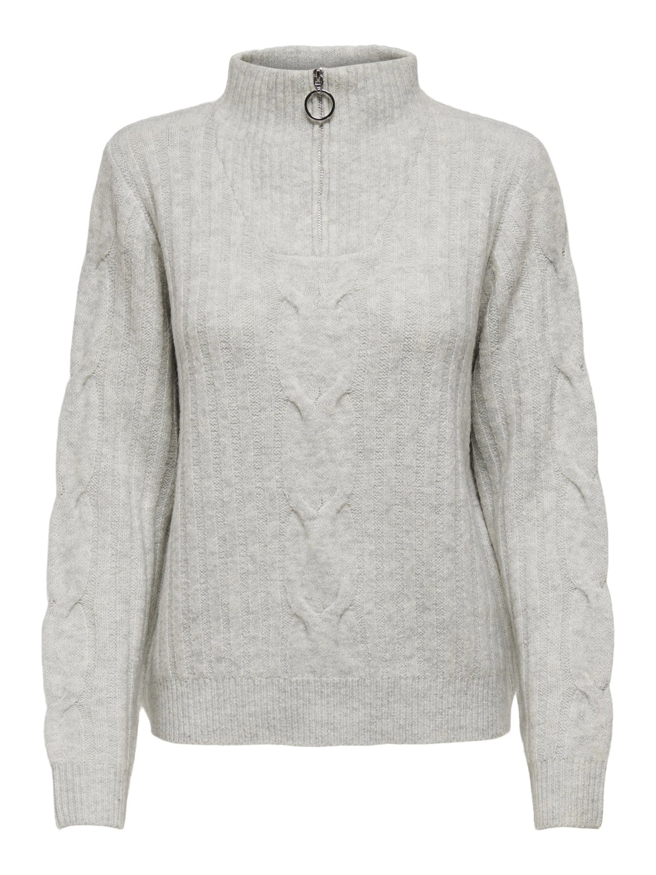 Andrea zipcable pullover knit