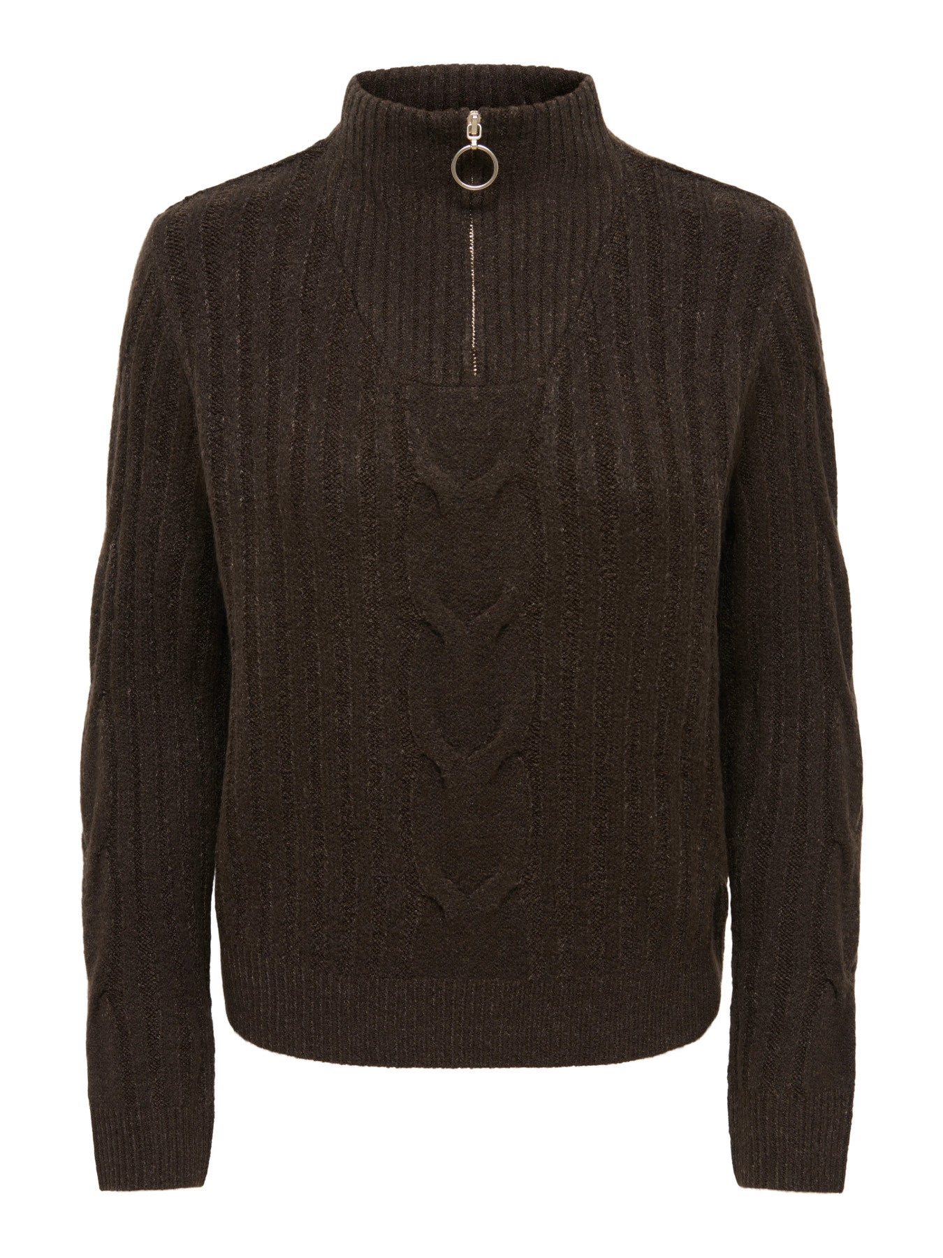 Andrea zipcable pullover knit