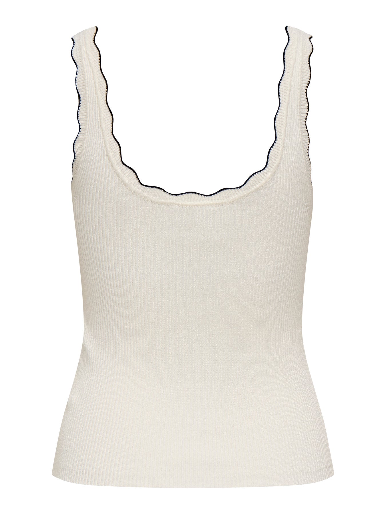 Scallop Edge Knit Top