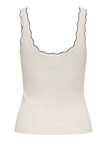 Scallop Edge Knit Top