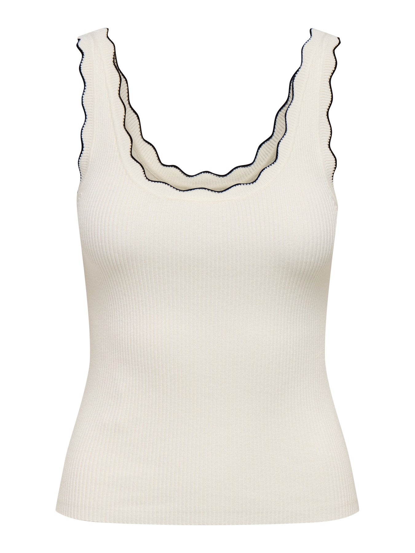 Scallop Edge Knit Top