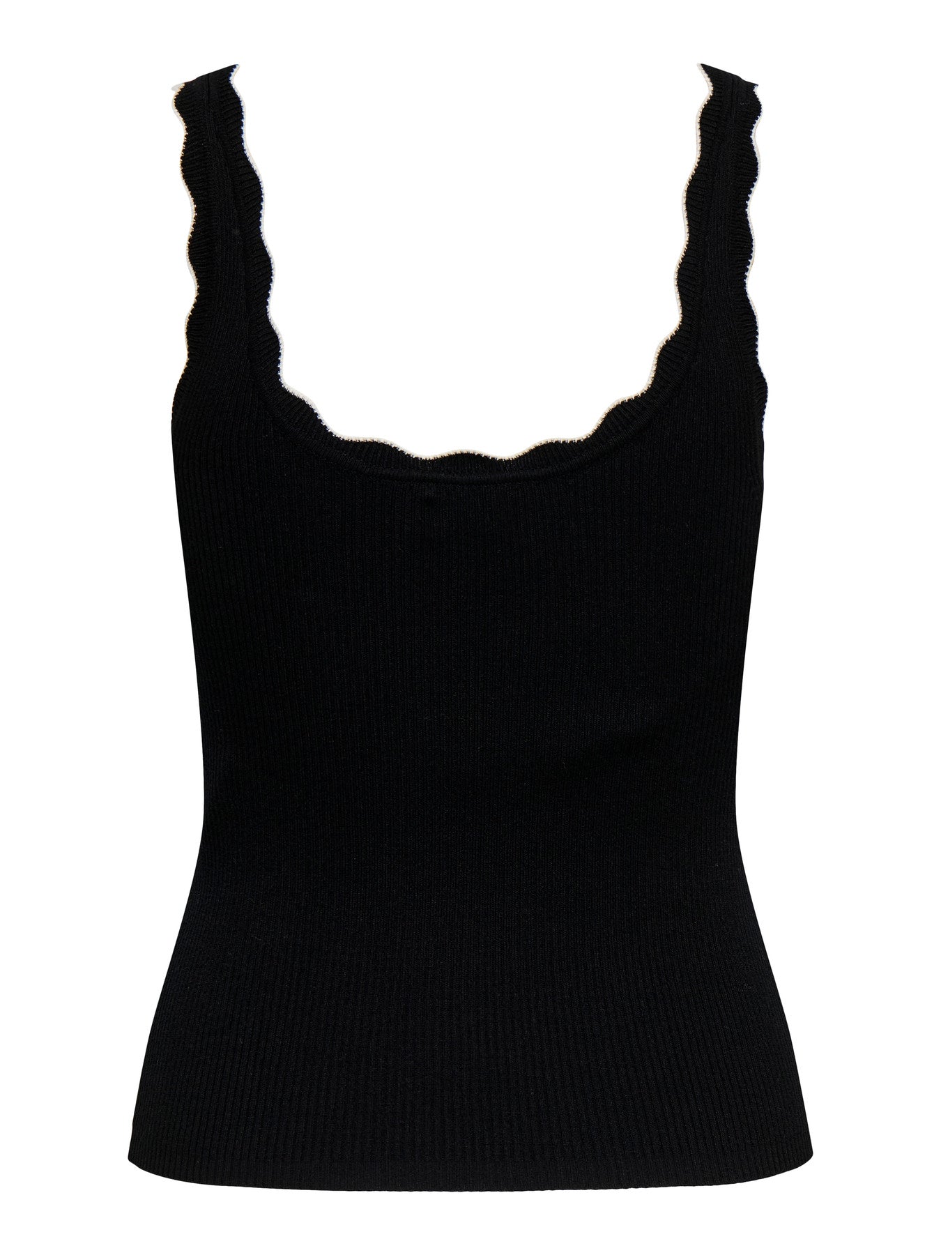 Scallop Edge Knit Top