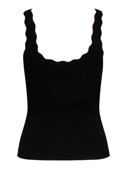 Scallop Edge Knit Top