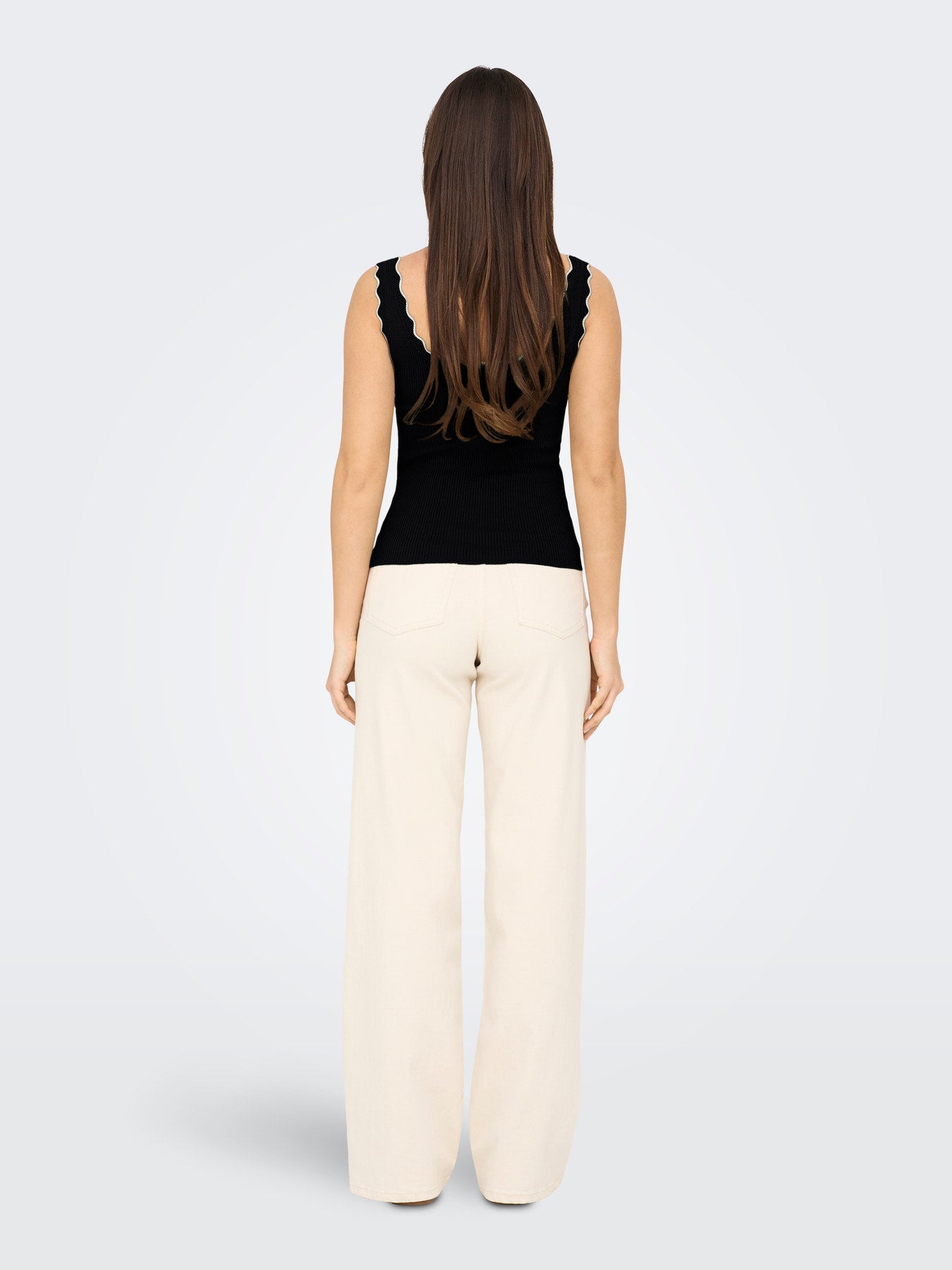 Scallop Edge Knit Top