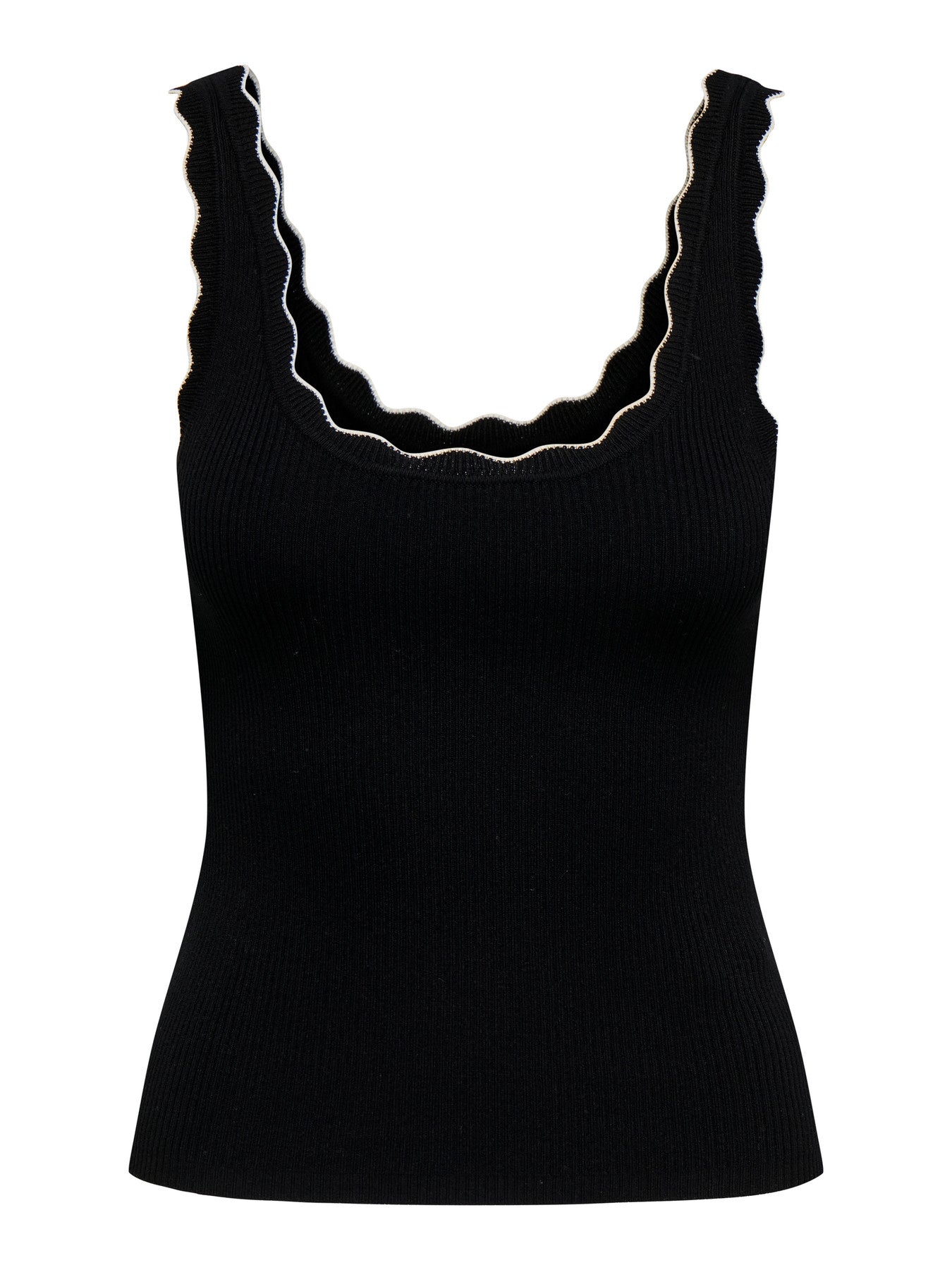 Scallop Edge Knit Top