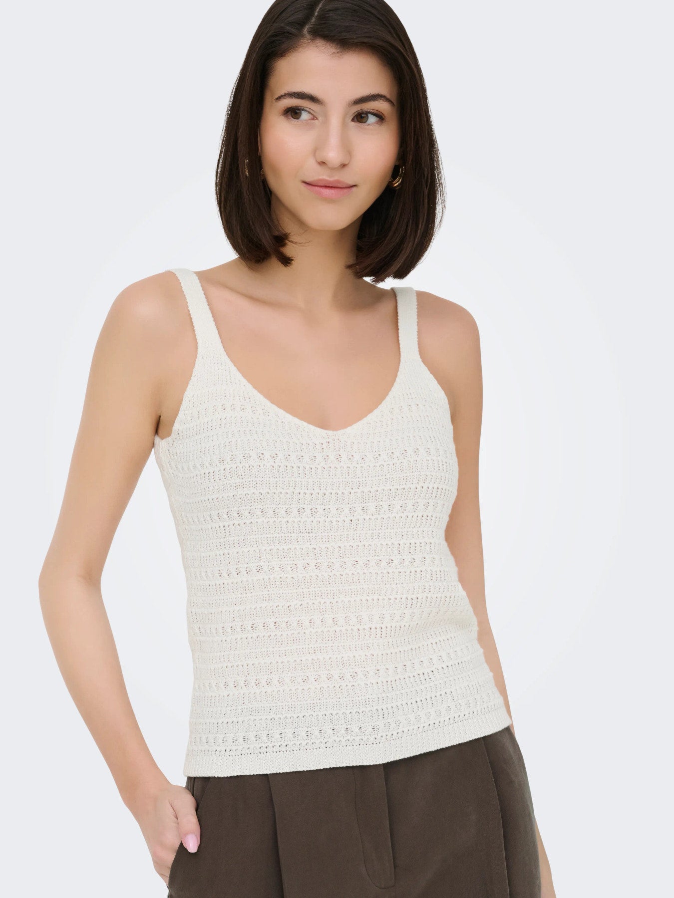 Tropica Sleeveless V-Neck Top