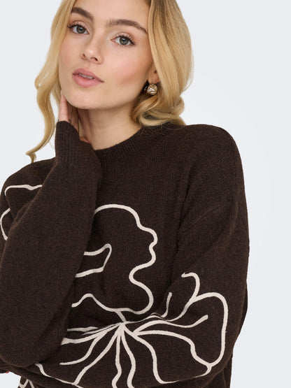 Jella Knitted Flower Pullover