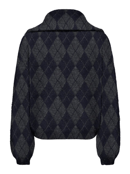 Maroon Long Sleeve Zip Collar Cardigan