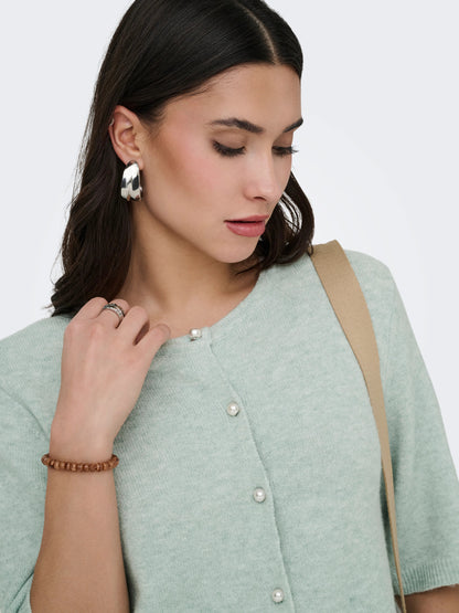 Rue 2/4 sleeve pearl knit cardigan