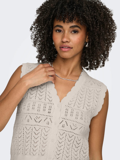 Rina V-Neck Button Vest