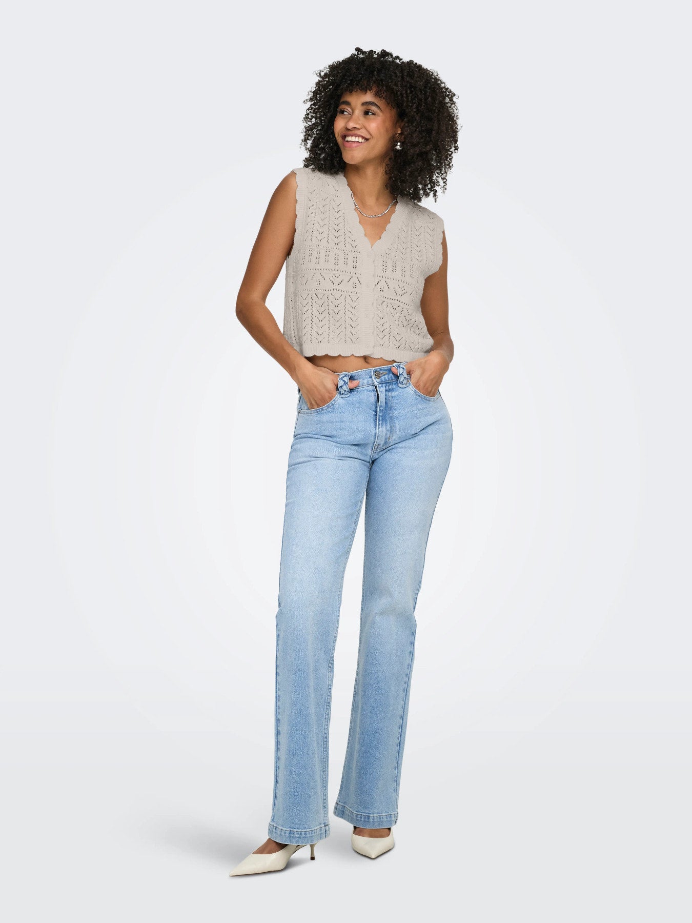 Rina V-Neck Button Vest