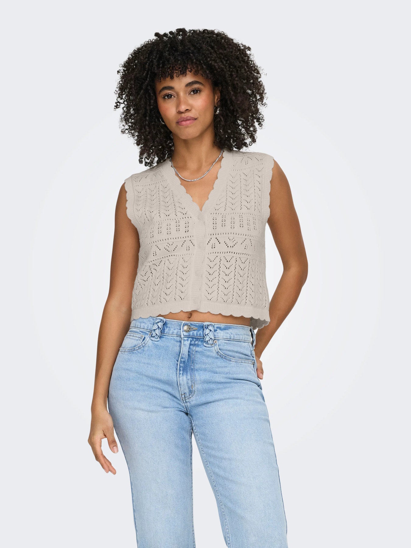Rina V-Neck Button Vest