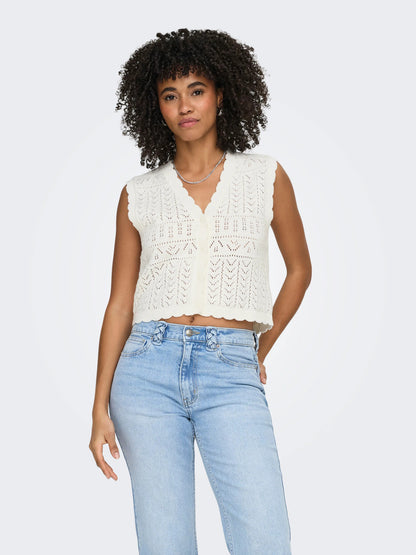 Rina V-Neck Button Vest