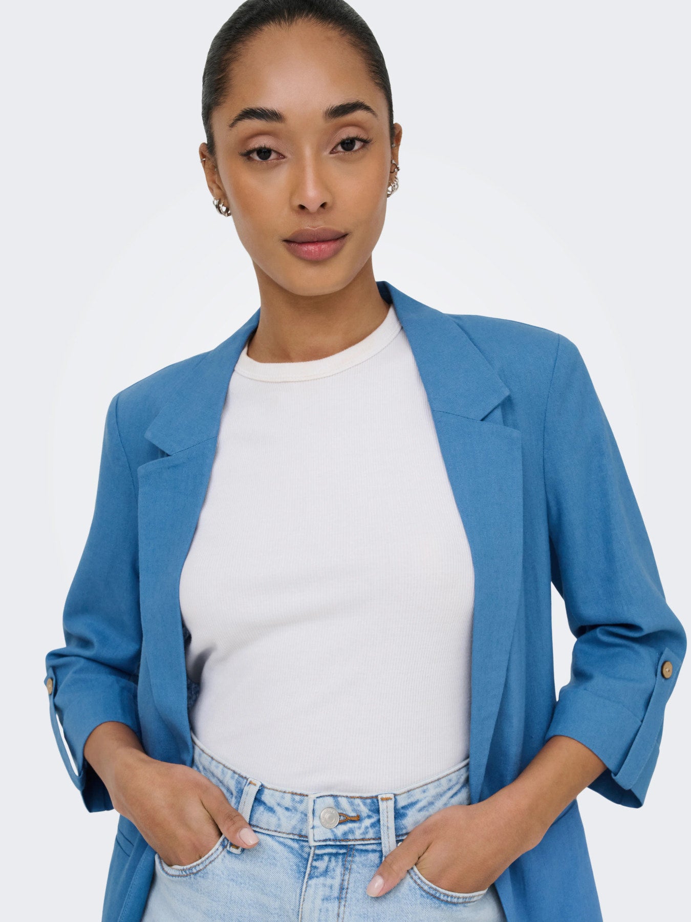 Goa Half Sleeve Linen Blend Blazer