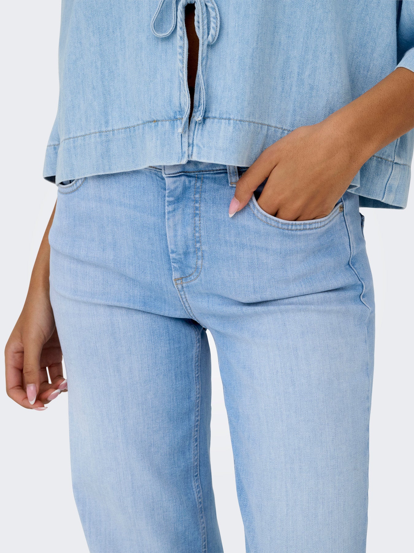 Blush Mid Straight Jeans