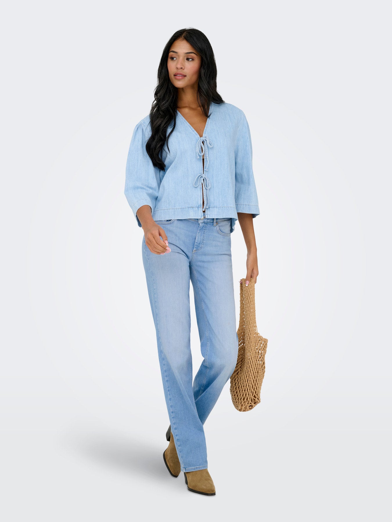 Blush Mid Straight Jeans