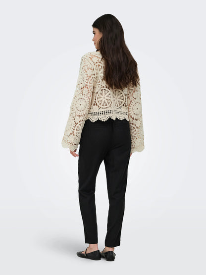 Waterly Crochet Tie Cardigan