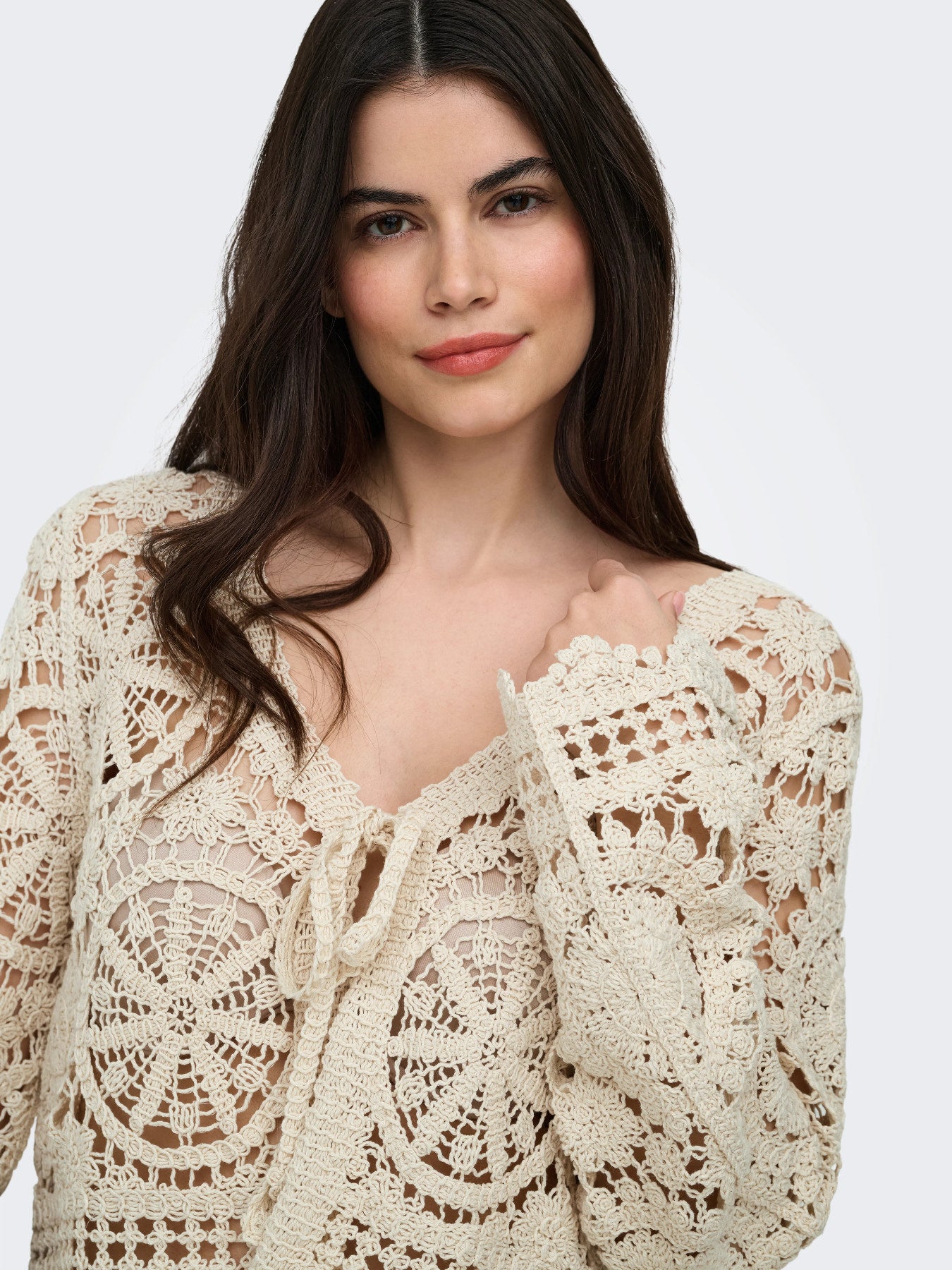 Waterly Crochet Tie Cardigan