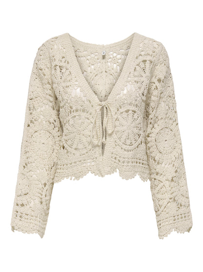 Waterly Crochet Tie Cardigan