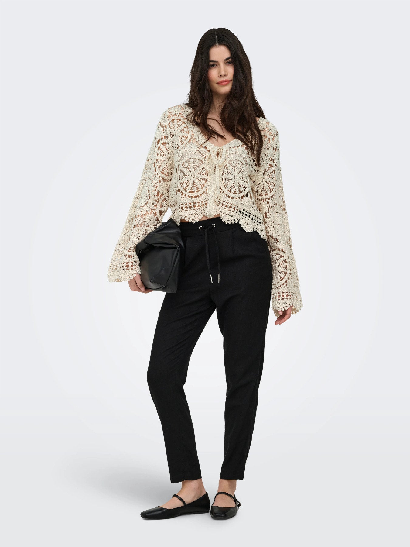Waterly Crochet Tie Cardigan