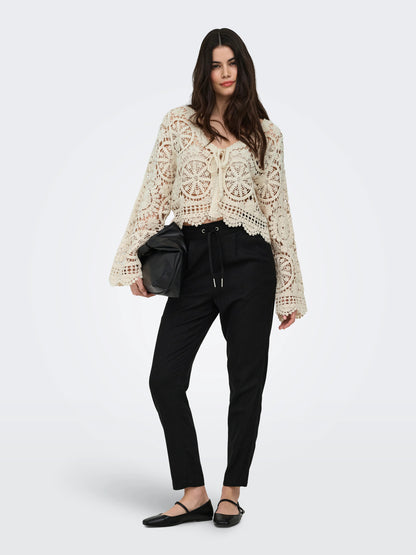 Waterly Crochet Tie Cardigan