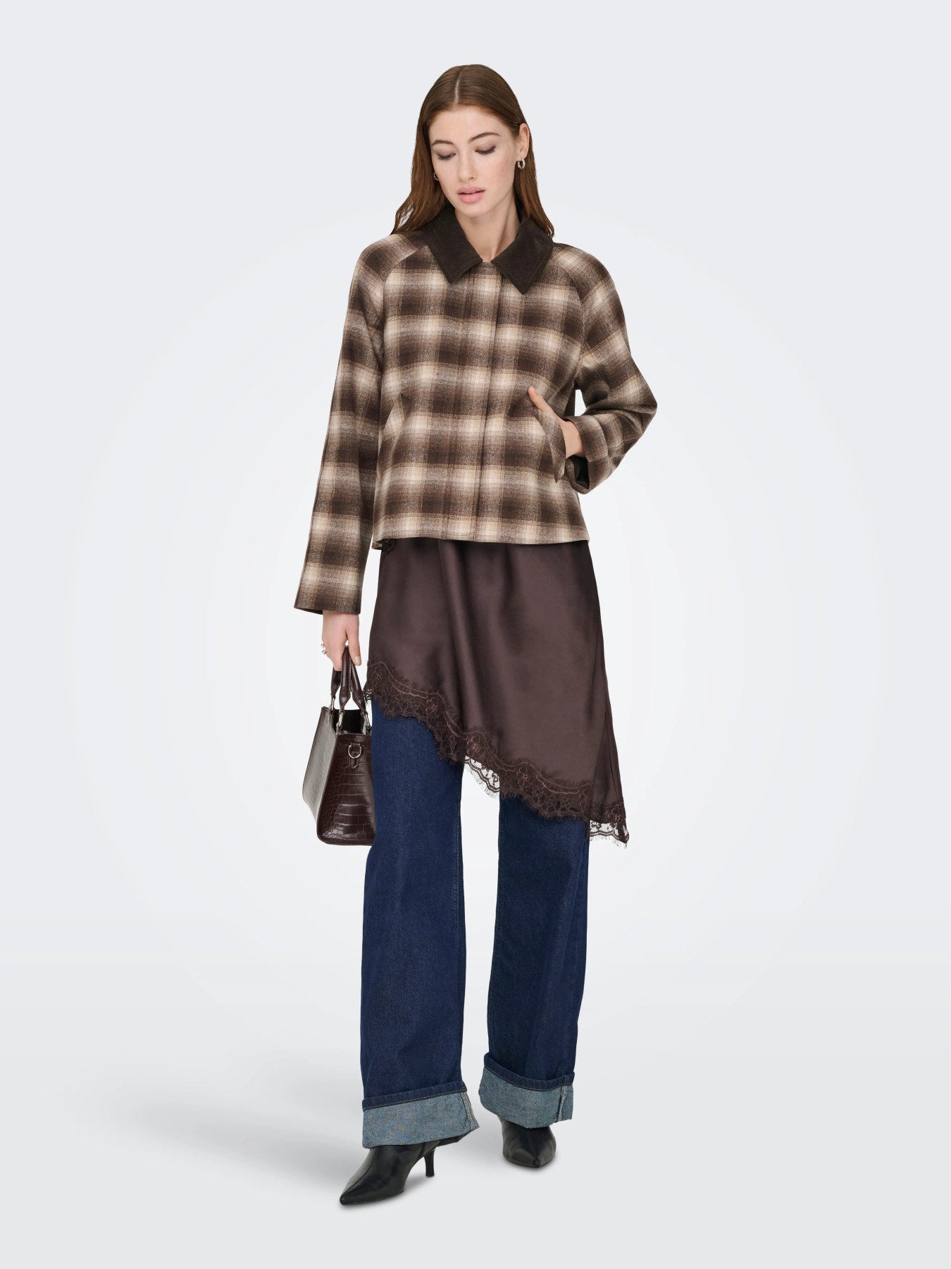 Kine Checked Cord Jacket