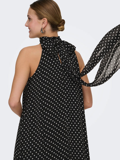 Pola Halterneck Midi Dress