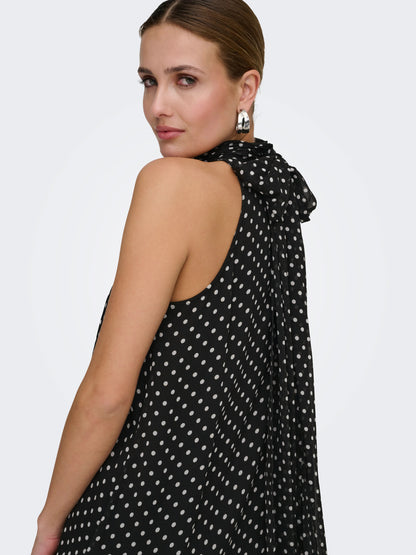Pola Halterneck Midi Dress