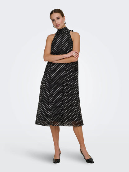 Pola Halterneck Midi Dress