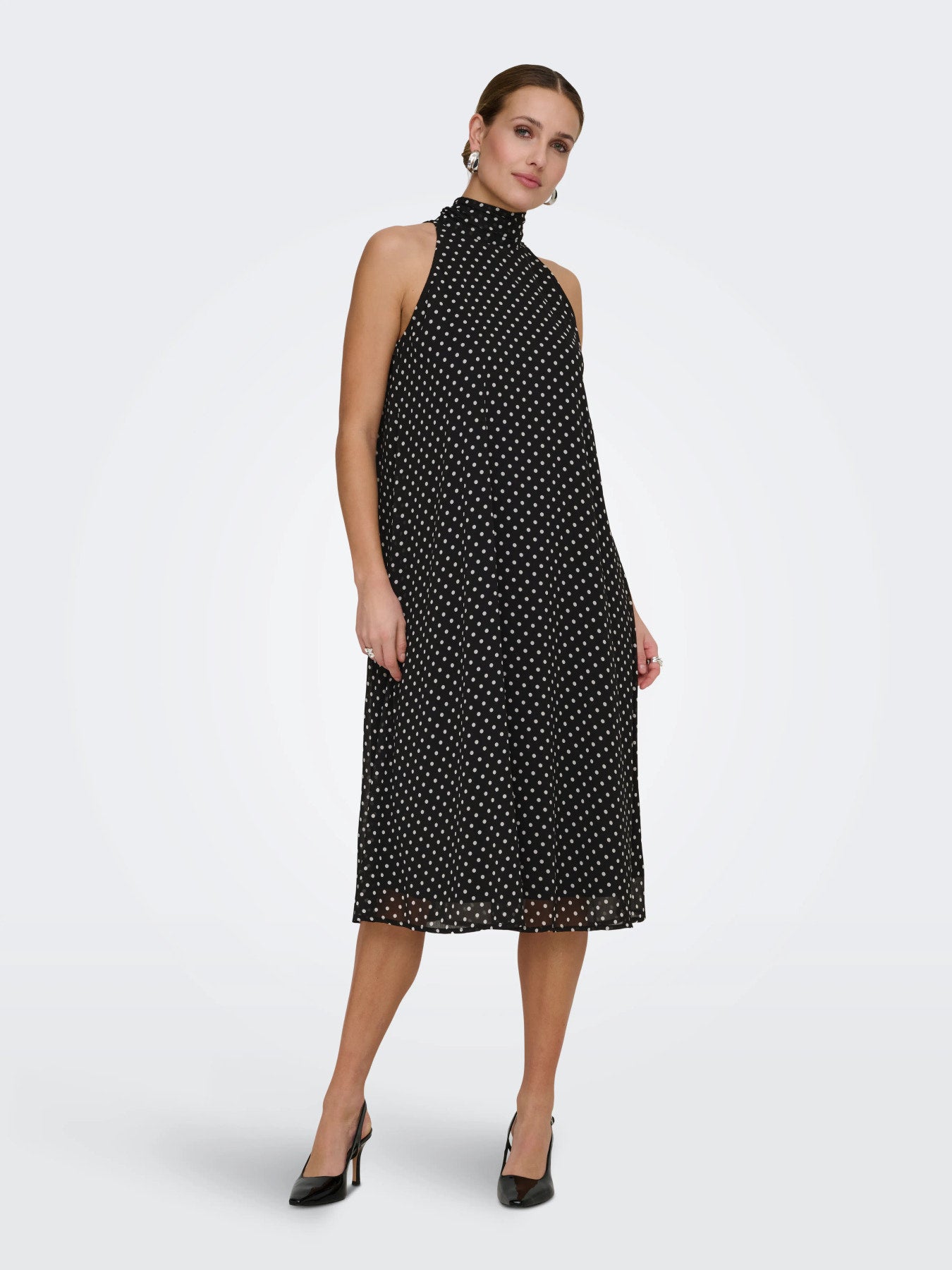 Pola Halterneck Midi Dress