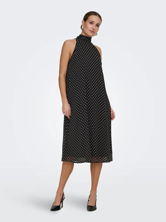 Pola Halterneck Midi Dress