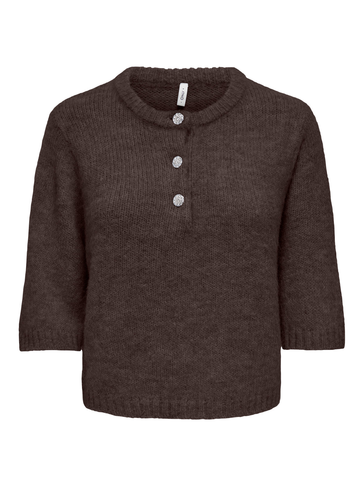 Maggie Short Sleeve Button O-Neck