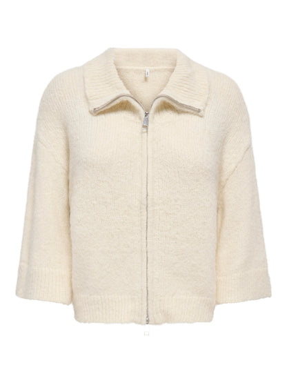 Maggie 3/4 Wide Zip Cardi