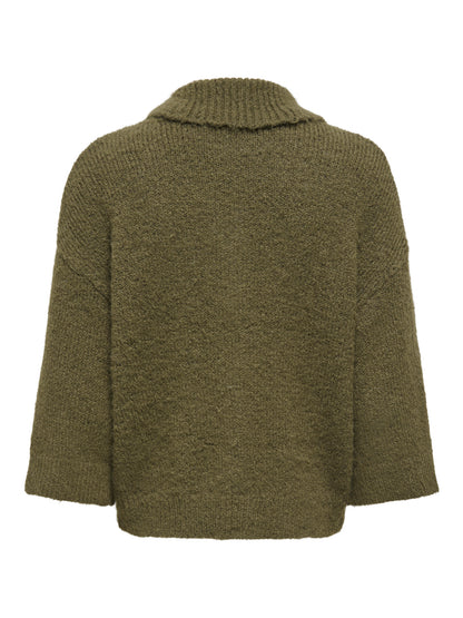 Maggie 3/4 Wide Zip Cardi