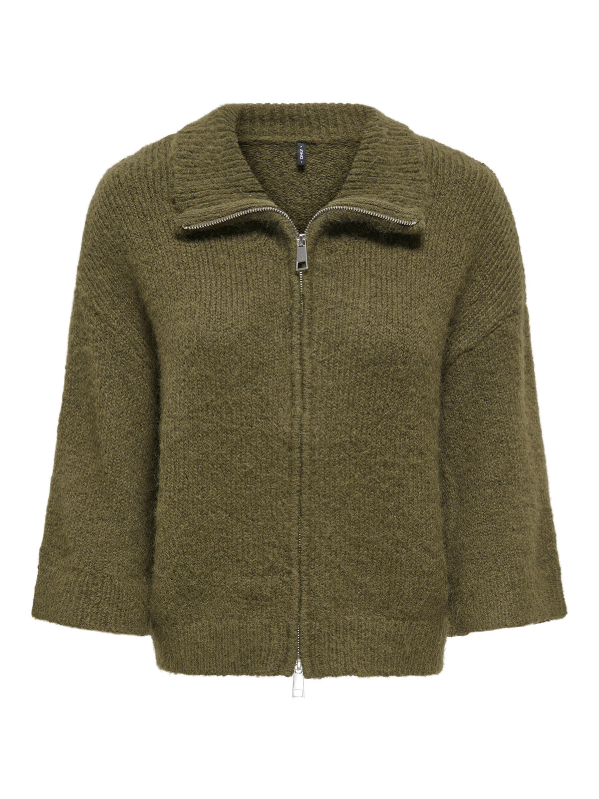 Maggie 3/4 Wide Zip Cardi