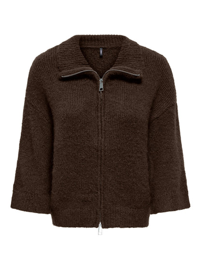 Maggie 3/4 Wide Zip Cardi