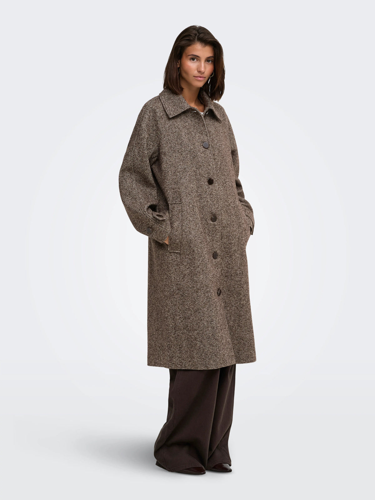 Vinga Herringbone Long Coat