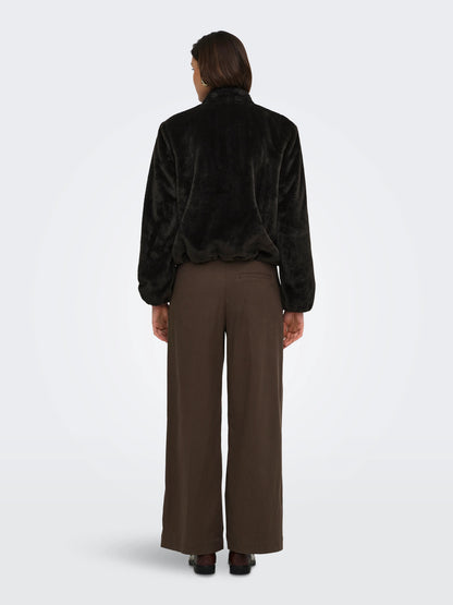 Macy faux fur balloon jacket