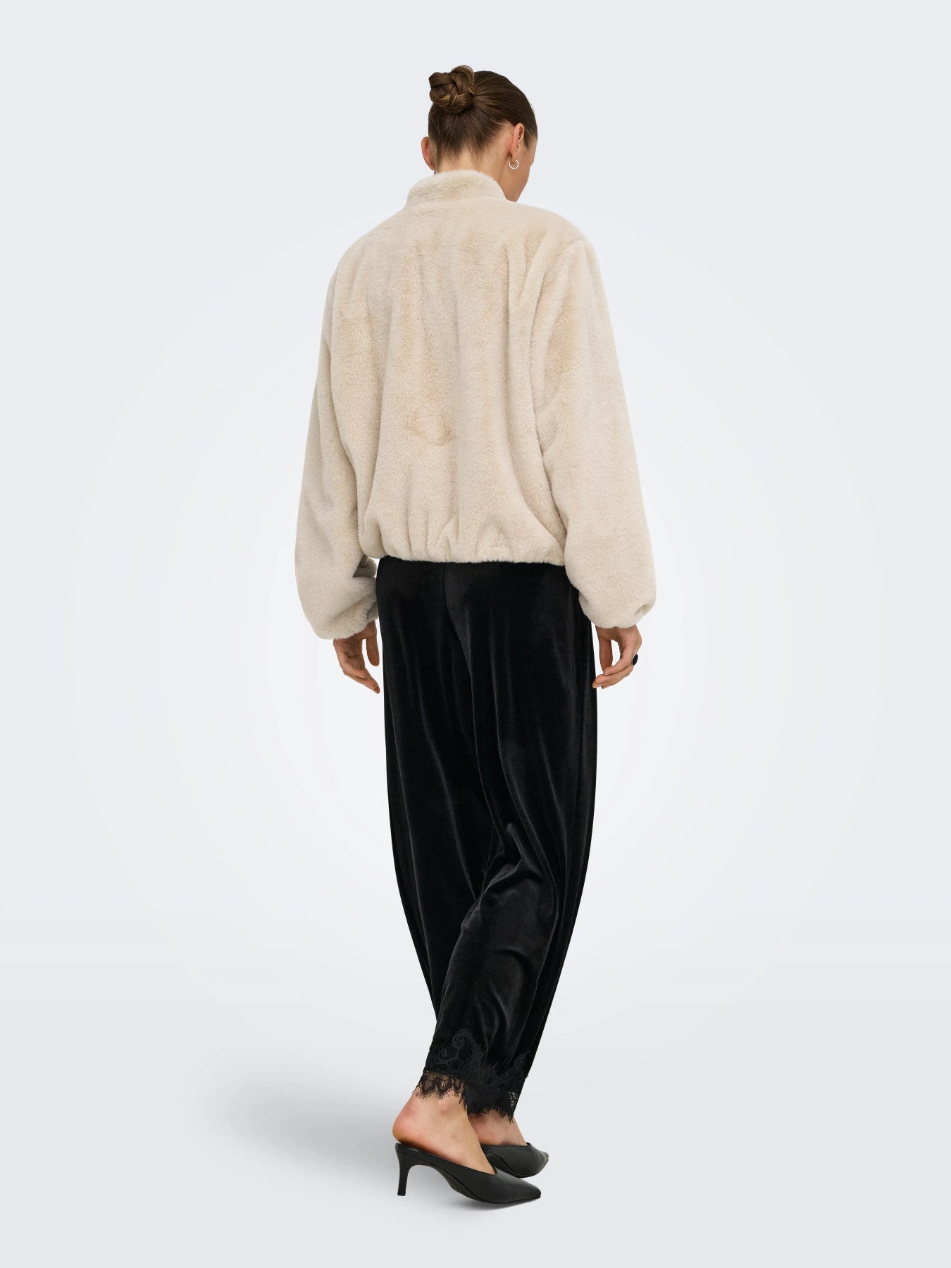 Macy faux fur balloon jacket