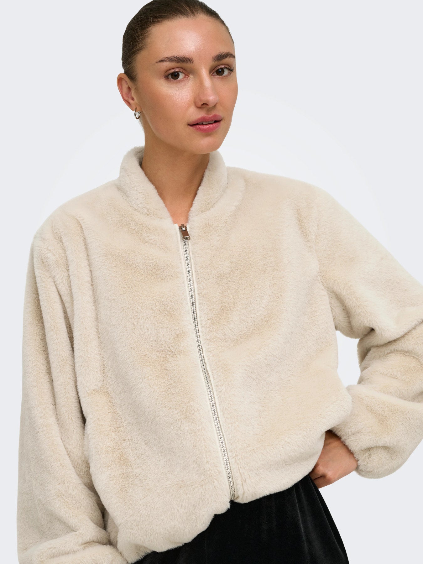 Macy faux fur balloon jacket