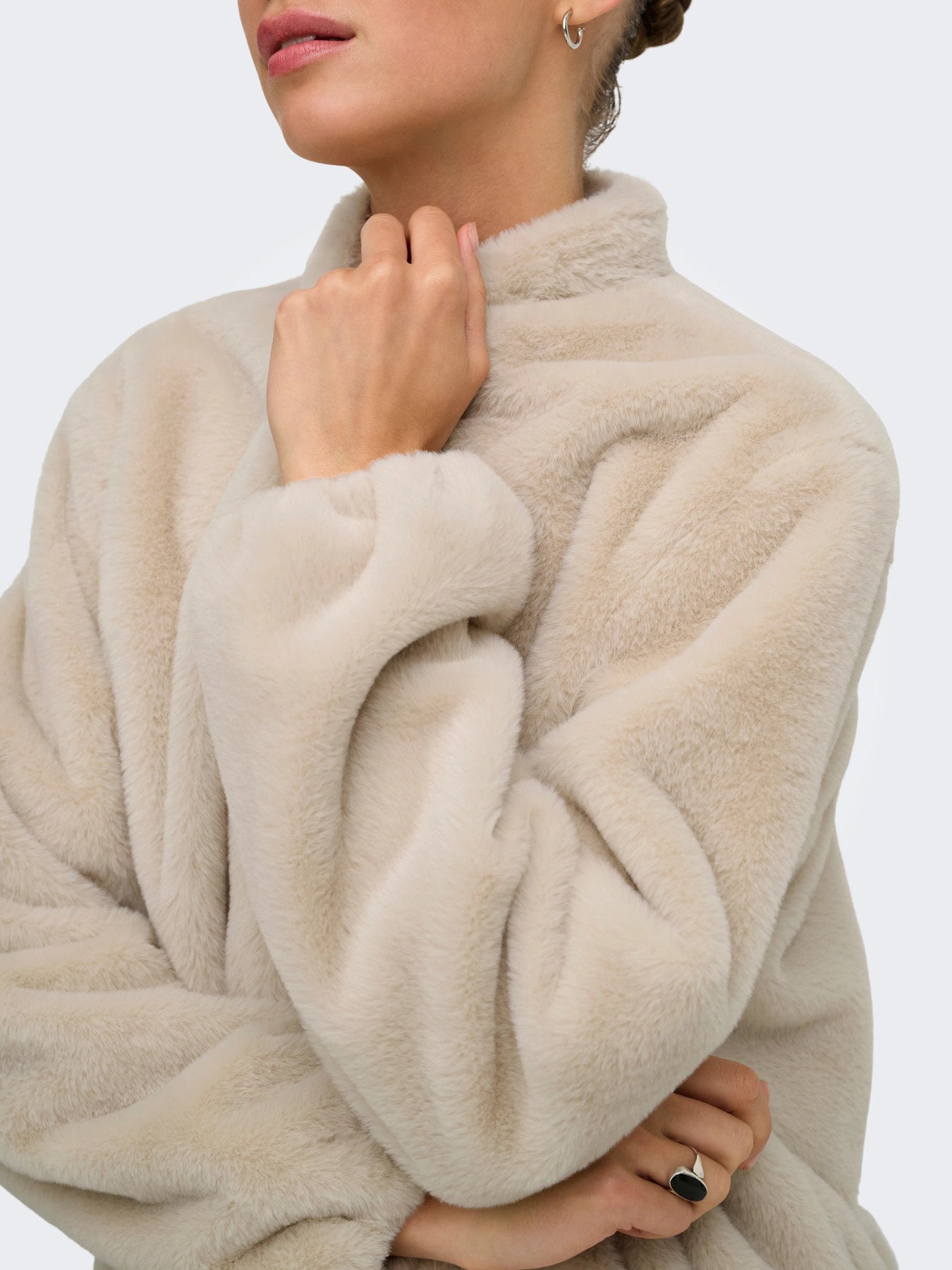 Macy faux fur balloon jacket