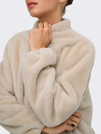 Macy faux fur balloon jacket