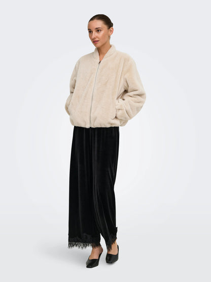 Macy faux fur balloon jacket