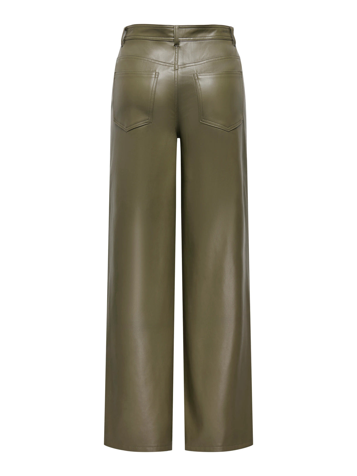 Smooth Faux Leather Wide Pant
