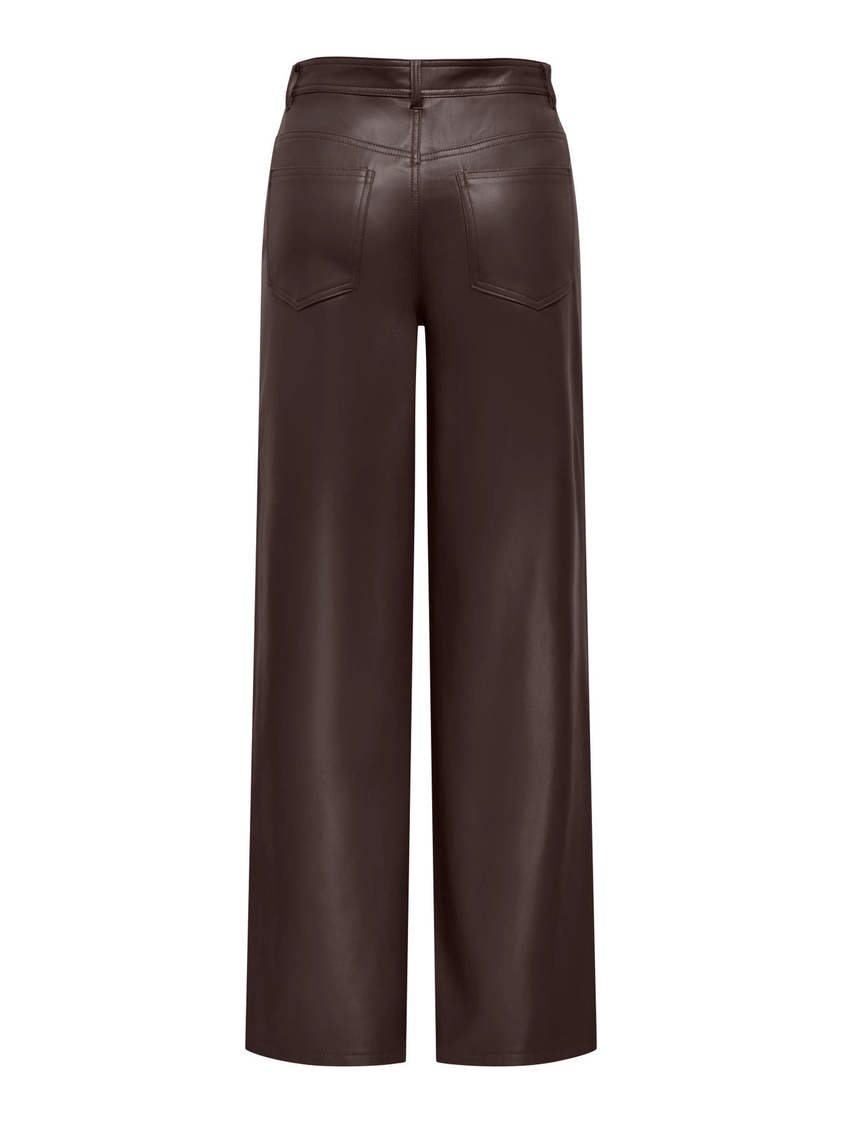 Smooth Faux Leather Wide Pant