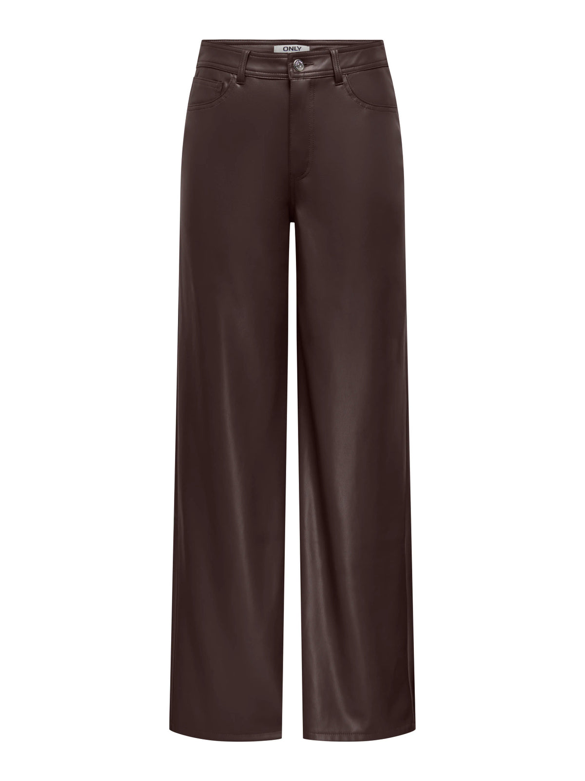 Smooth Faux Leather Wide Pant