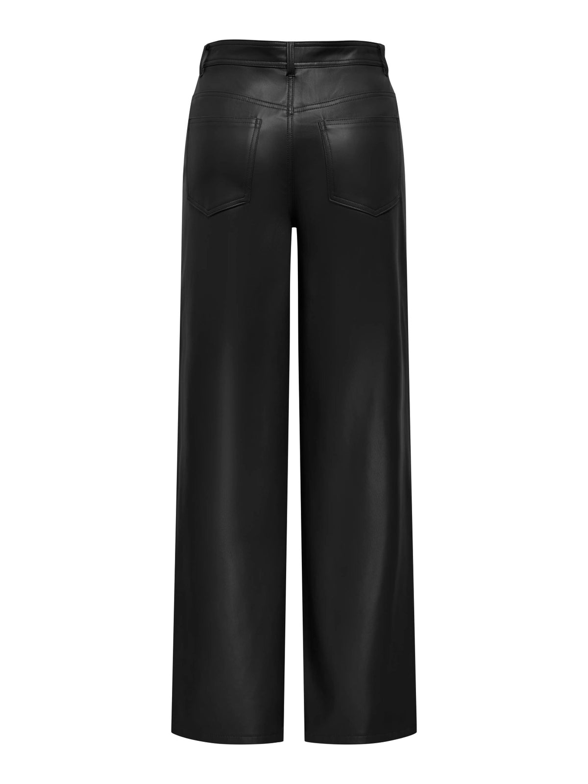 Smooth Faux Leather Wide Pant